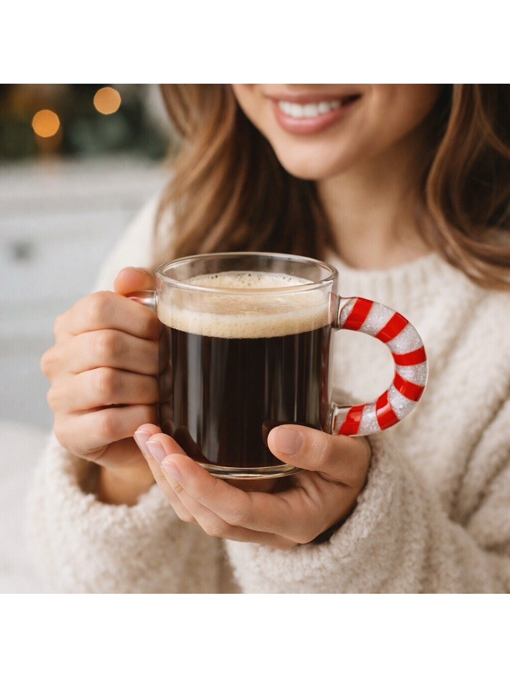 Starbucks Christmas Holiday 2020 Candy Cane Glass Mug